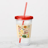 Italië symboliseert reisliefhebbers acryl drinkbeker (Achterkant)