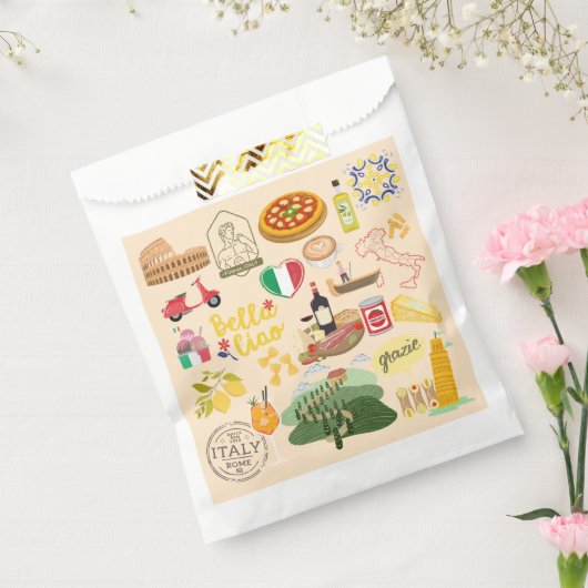 Italië symboliseert reisliefhebbers bedankzakje (Gezegeld)