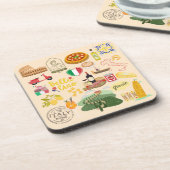 Italië symboliseert reisliefhebbers bier onderzetter (Linkerzijde)