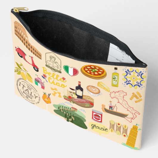 Italië symboliseert reisliefhebbers etui (Open)