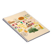 Italië symboliseert reisliefhebbers notitieboek (Rechterzijde)