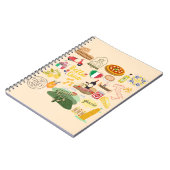 Italië symboliseert reisliefhebbers notitieboek (Linkerzijde)