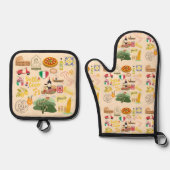 Italië symboliseert reisliefhebbers ovenwant & pannenlap set (Voorkant)