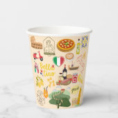 Italië symboliseert reisliefhebbers papieren bekers (Achterkant)