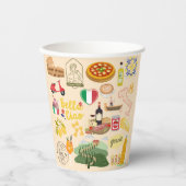 Italië symboliseert reisliefhebbers papieren bekers (Voorkant)