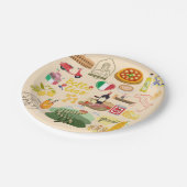 Italië symboliseert reisliefhebbers papieren bordje (Gekanteld)