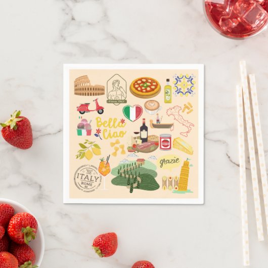 Italië symboliseert reisliefhebbers servet (Insitu)