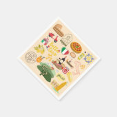 Italië symboliseert reisliefhebbers servet (Hoek)