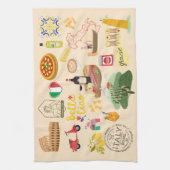 Italië symboliseert reisliefhebbers theedoek (Verticaal)