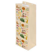 Italië symboliseert reisliefhebbers wijn cadeautas (Achterkant Gekanteld)