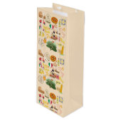 Italië symboliseert reisliefhebbers wijn cadeautas (Voorkant Gekanteld)