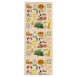 Italië symboliseert reisliefhebbers wijn cadeautas