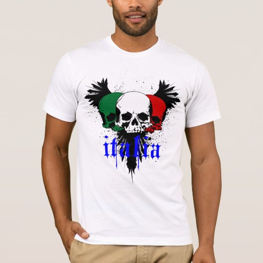 Italië Tattoo schedel T-shirt (Voorkant)