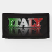 ITALIË tekst met reflectie Spandoek (Horizontaal)