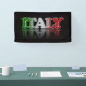 ITALIË tekst met reflectie Spandoek (Beurs)