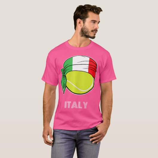 Italië tennis voor Italiaanse spelers Italië tenni T-shirt (Voorkant volledig)