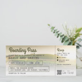 Italië Toscaanse bestemming Boarding Pass Bruiloft Kaart (Staand voorkant)