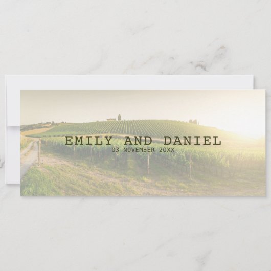 Italië Toscaanse bestemming Boarding Pass Bruiloft Kaart (Achterkant)