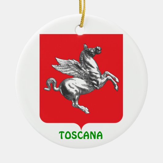 Italië - Toscane - Aangepaste kerstversiering Keramisch Ornament (Voorkant)