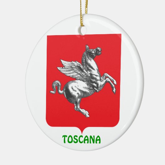 Italië - Toscane - Aangepaste kerstversiering Keramisch Ornament (Links)