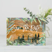 Italië Toscane bruiloft voor olijven, met uitzonde Bedankkaart (Staand voorkant)