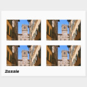 Italië Toscane Cortona. Stadhuis. Rechthoekige Sticker (Vel)