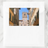 Italië Toscane Cortona. Stadhuis. Rechthoekige Sticker (Tas)