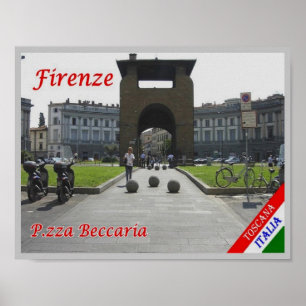 Italië - Toscane - Florence - Piazza Beccaria - Poster