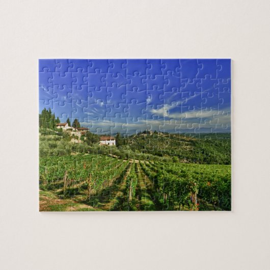 Italië, Toscane, Greve. De wijngaarden van Castell Legpuzzel (Horizontaal)
