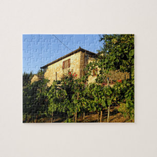 Italië, Toscane, Greve. Wijnscènes in de late zome Legpuzzel
