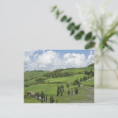 Italië, Toscane. La Foce. Een gebogen wegwind omho Briefkaart (Staand voorkant)