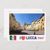 Italië - Toscane - Lucca - I Love - Briefkaart (Voorkant / Achterkant)