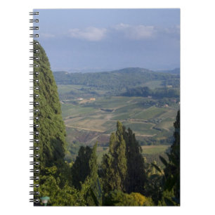 Italië, Toscane, Montepulciano. Uitzicht op de Notitieboek