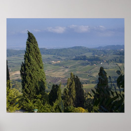 Italië, Toscane, Montepulciano. Uitzicht op de Poster (Voorkant)