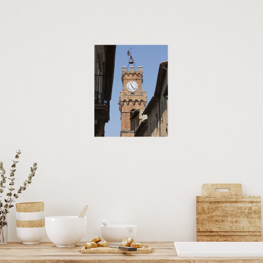 Italië. Toscane. Pienza. 2 Poster (Keuken)