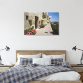 Italië, Toscane, Pienza. Buitenste loopbrug rondom Canvas Afdruk (Insitu (Slaapkamer))