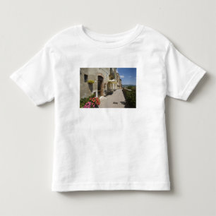 Italië, Toscane, Pienza. Buitenste wandelpad rondo Kinder Shirts