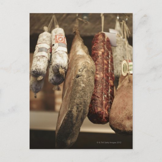 Italië, Toscane, Pienza, selectie van lokale ham e Briefkaart (Voorkant)