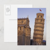 Italië, Toscane, Pisa Leaning Tower of Pisa en Briefkaart (Voorkant / Achterkant)