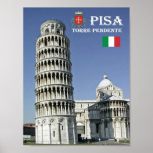 Italië - Toscane - Pisa - Leaning Tower - Poster