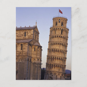 Italië, Toscane, Pisa Scheve Toren van Pisa en Briefkaart
