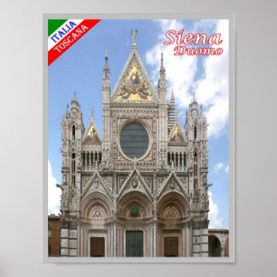 Italië - Toscane - Siena - Cathedraal - Poster