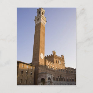 Italië, Toscane, Siena. Torre del Mangia op Briefkaart