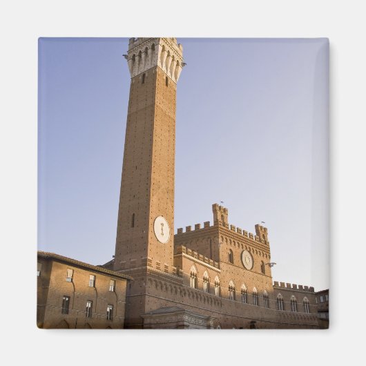 Italië, Toscane, Sienna. Torre del Mangia op Magneet (Voorkant)