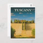 Italië Toscane Vintage Travel Briefkaart (Voorkant / Achterkant)