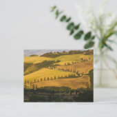 Italië, Toscane, ZigZag Road in Toscane. Briefkaart (Staand voorkant)
