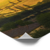 Italië, Toscane, ZigZag Road in Toscane. Poster (Hoek)