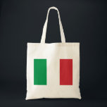 italië tote bag<br><div class="desc">Vlag van Italië. De Italiaanse vlag (bandiera d'Italia, die in het Italiaans vaak "il Tricolore" wordt genoemd) is een driehoek met drie even grote verticale borden groen, wit en rood, met groen aan de heupzijde. De huidige vorm is sinds 19 juni 1946 in gebruik en is op 1 januari 1948...</div>