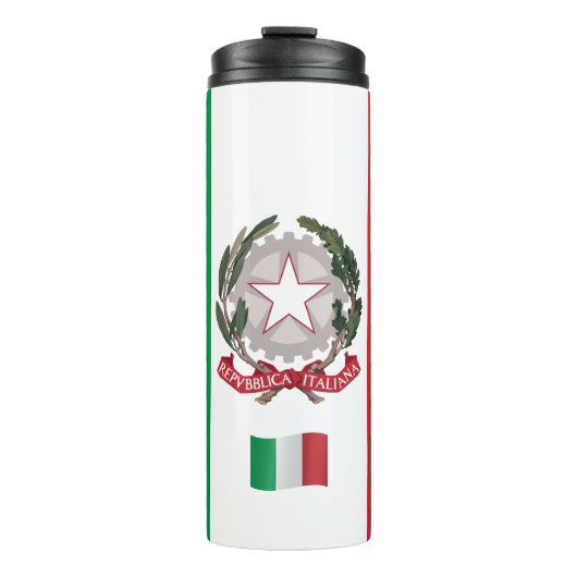Italië Travel Mug, patriottische Italiaanse vlag Thermosbeker (Voorkant)