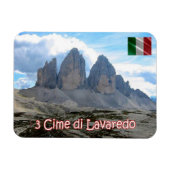 Italië - Trentino Alto Adige Südtirol - Drie pieke Magneet (Horizontaal)